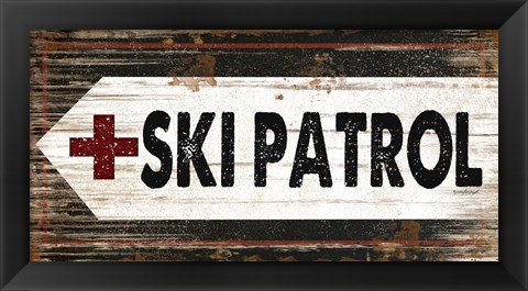 Framed Ski Patrol Print