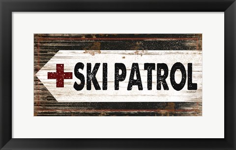 Framed Ski Patrol Print