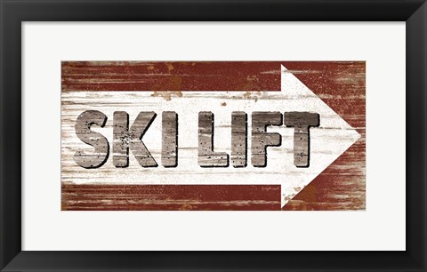 Framed Ski Lift Print