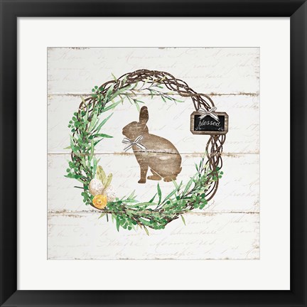 Framed Spring Wreath IV Print