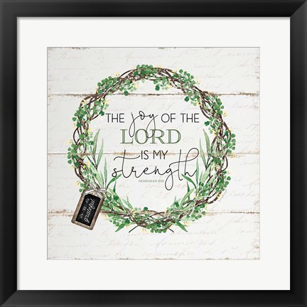 Framed Joy of the Lord Print