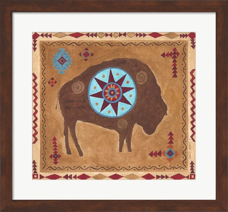 Framed Desert Buffalo Print