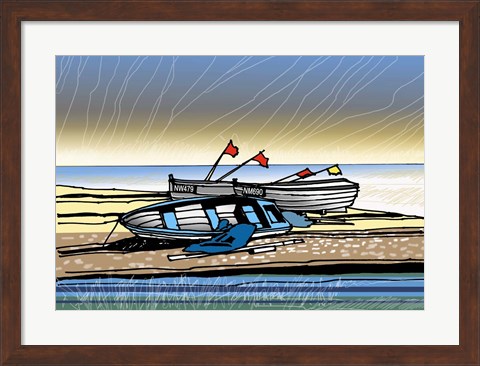 Framed Fishing Boat Print