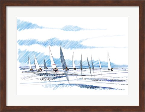 Framed Boats III Print