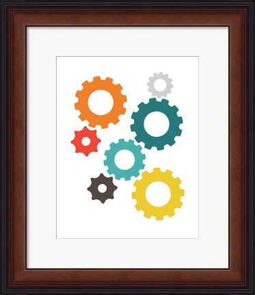 Framed Gears Print