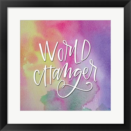 Framed World Changer Watercolor Print