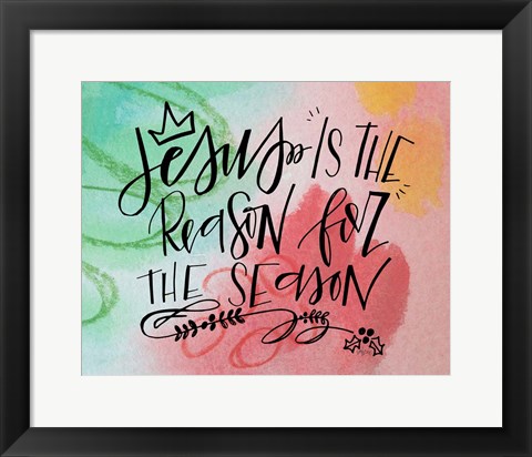 Framed Jesus Is Watercolor Print