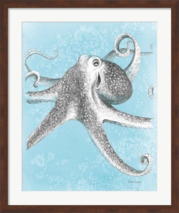 Framed Coastal Sea Life II v2 Print