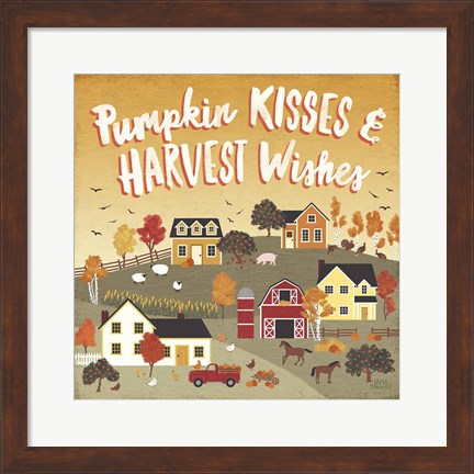 Framed Harvest Village IV Print