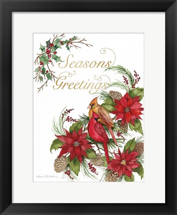 Framed Holiday Happiness VI Greetings Print