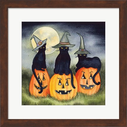 Framed Haunting Halloween Night II No Border Print