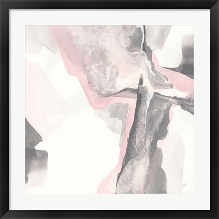 Framed Blushing Grey II Print