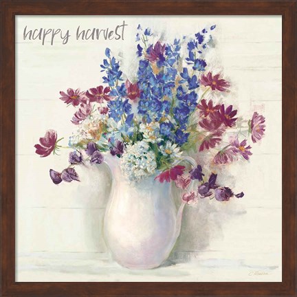 Framed Harvest Ironstone Bouquet II Print