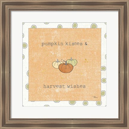 Framed Harvest Cuties III Orange Print