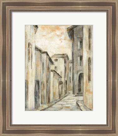 Framed European Village II v2 Crop Print