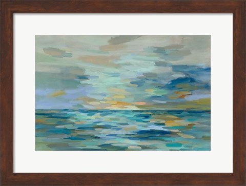 Framed Pastel Blue Sea Print