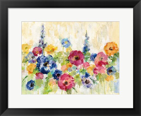 Framed Sunshine Field Flowers Print