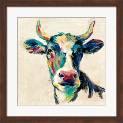 Framed Expressionistic Cow II Print