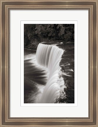 Framed Tahquamenon Falls Michigan II BW Print