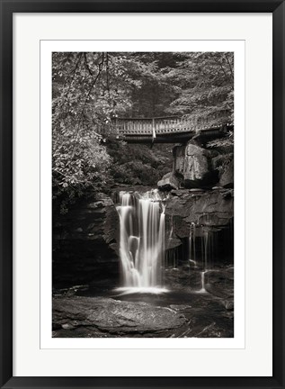 Framed Elakala Falls West II BW Print