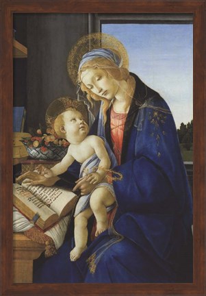 Framed Madonna of the Book, 1480 Print