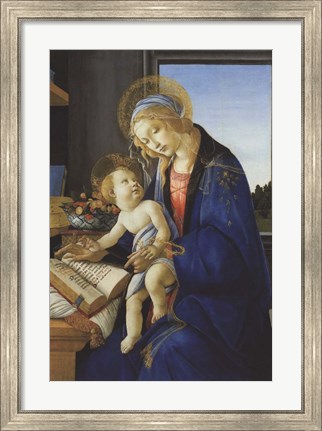 Framed Madonna of the Book, 1480 Print