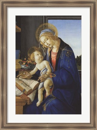 Framed Madonna of the Book, 1480 Print