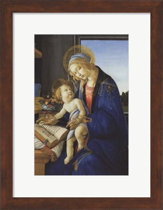 Framed Madonna of the Book, 1480 Print