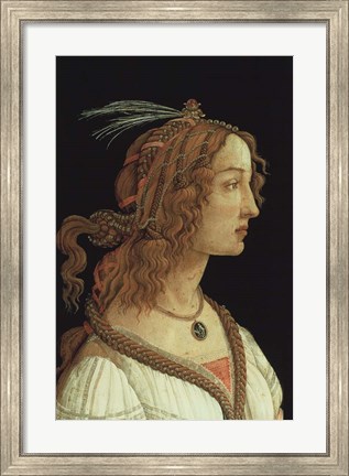 Framed Portrait of a Young Woman, 1485 Print