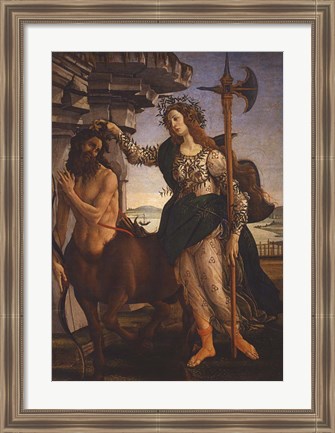 Framed Pallas Athena and the Centaur, 1482 Print