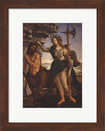 Framed Pallas Athena and the Centaur, 1482 Print