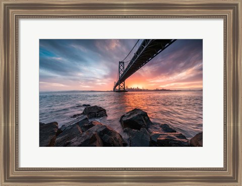 Framed Golden Light Explosion Print