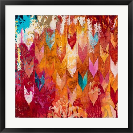 Framed Love Falls From The Sky Print