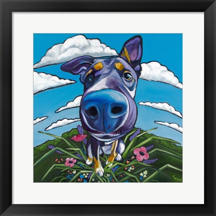 Framed Head in the Clouds Print