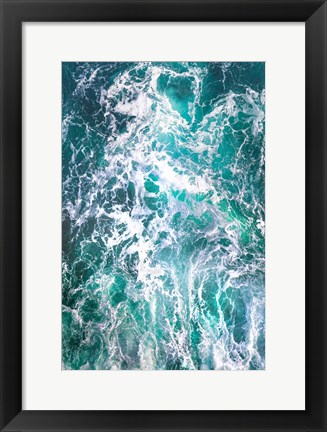 Framed Teal Embrace Print