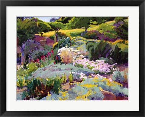 Framed Hillside Garden Print