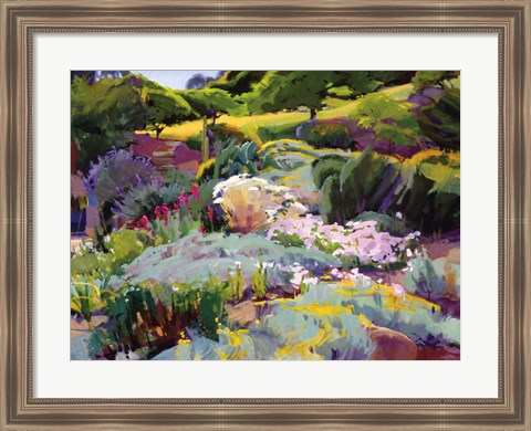 Framed Hillside Garden Print