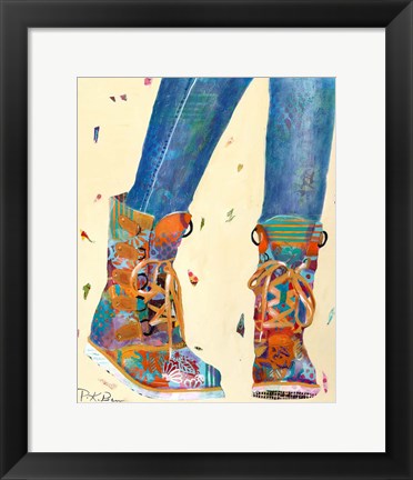 Framed Hiking Boots Print