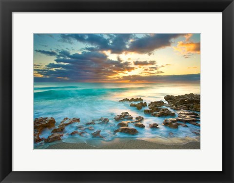 Framed Ocean Sunrise Print