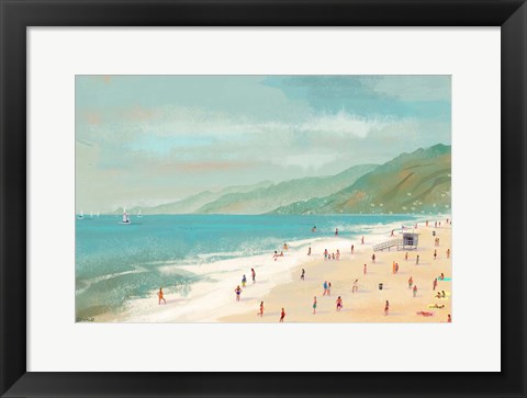 Framed Santa Monica Beach Print