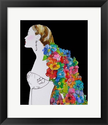 Framed Flower Hair Print