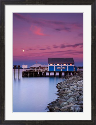 Framed Moon over Sidney Fish Market Print