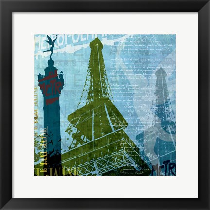 Framed Paris (French Blue) Print