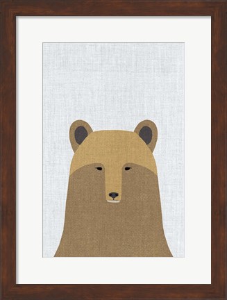 Framed Grizzly Bear Print