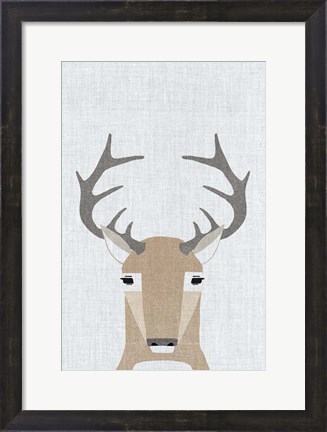 Framed Whitetail Deer Print