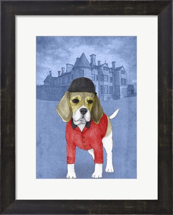 Framed Beagle with Beaulieu Palace Print