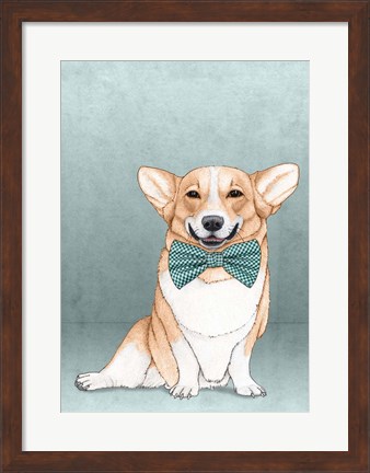 Framed Corgi Dog Print