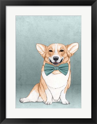 Framed Corgi Dog Print