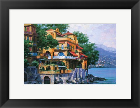 Framed Portofino Villa Print