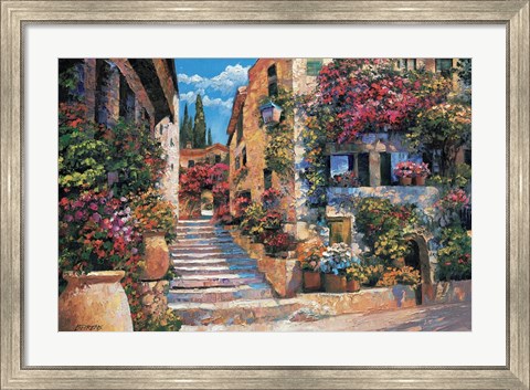 Framed Riviera Stairs Print